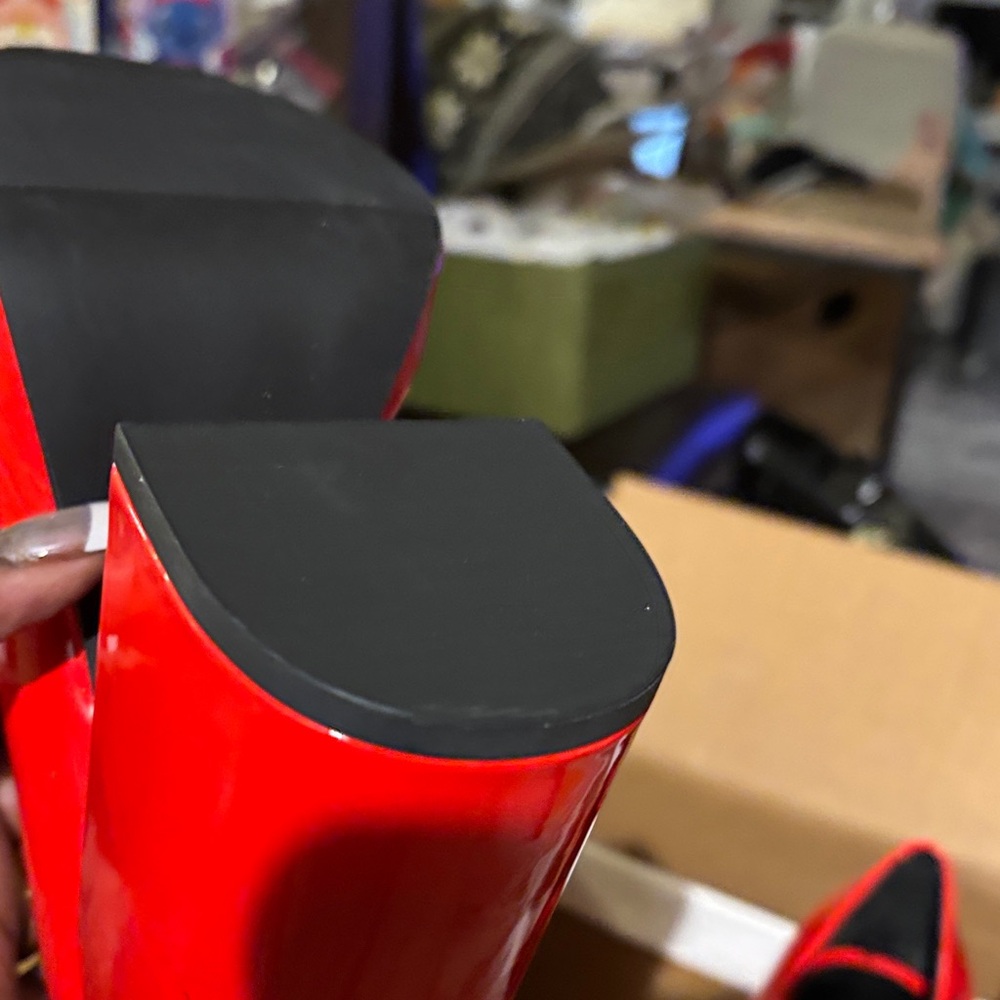 Wild Diva Bold Red Platform Heels platform 5” hee… - image 7